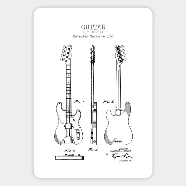 GUITAR patent Magnet by Dennson Creative